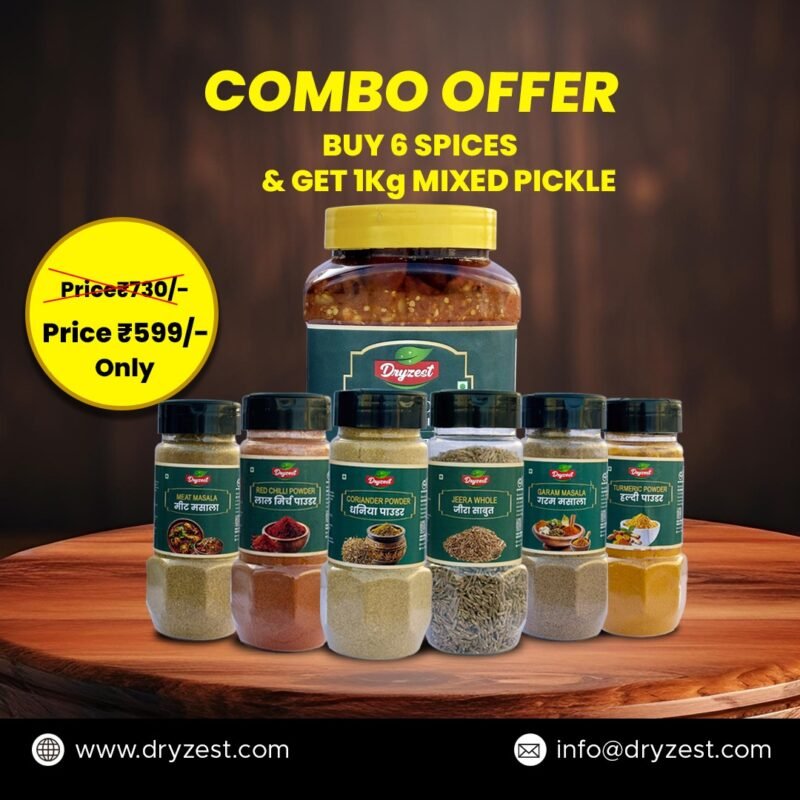 BUY 6 SPICES & GET 1Kg MIXED PICKLE