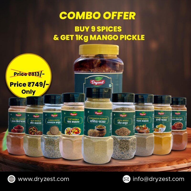 BUY 9 SPICES & GET 1Kg MANGO PICKLE