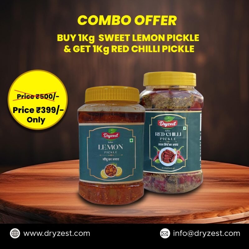 BUY 1Kg SWEET LEMON PICKLE & GET 1Kg RED CHILLI PICKLE