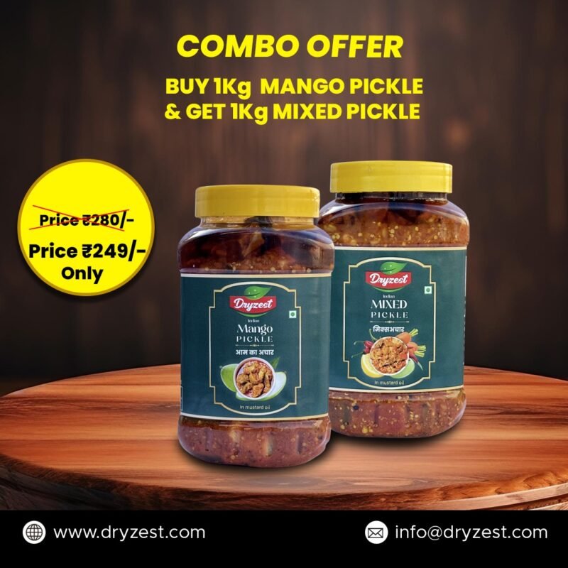 BUY 1Kg MANGO PICKLE & GET 1Kg MIXED PICKLE