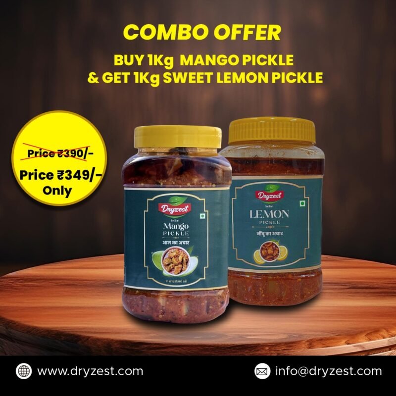 BUY 1Kg MANGO PICKLE & GET 1Kg SWEET LEMON PICKLE